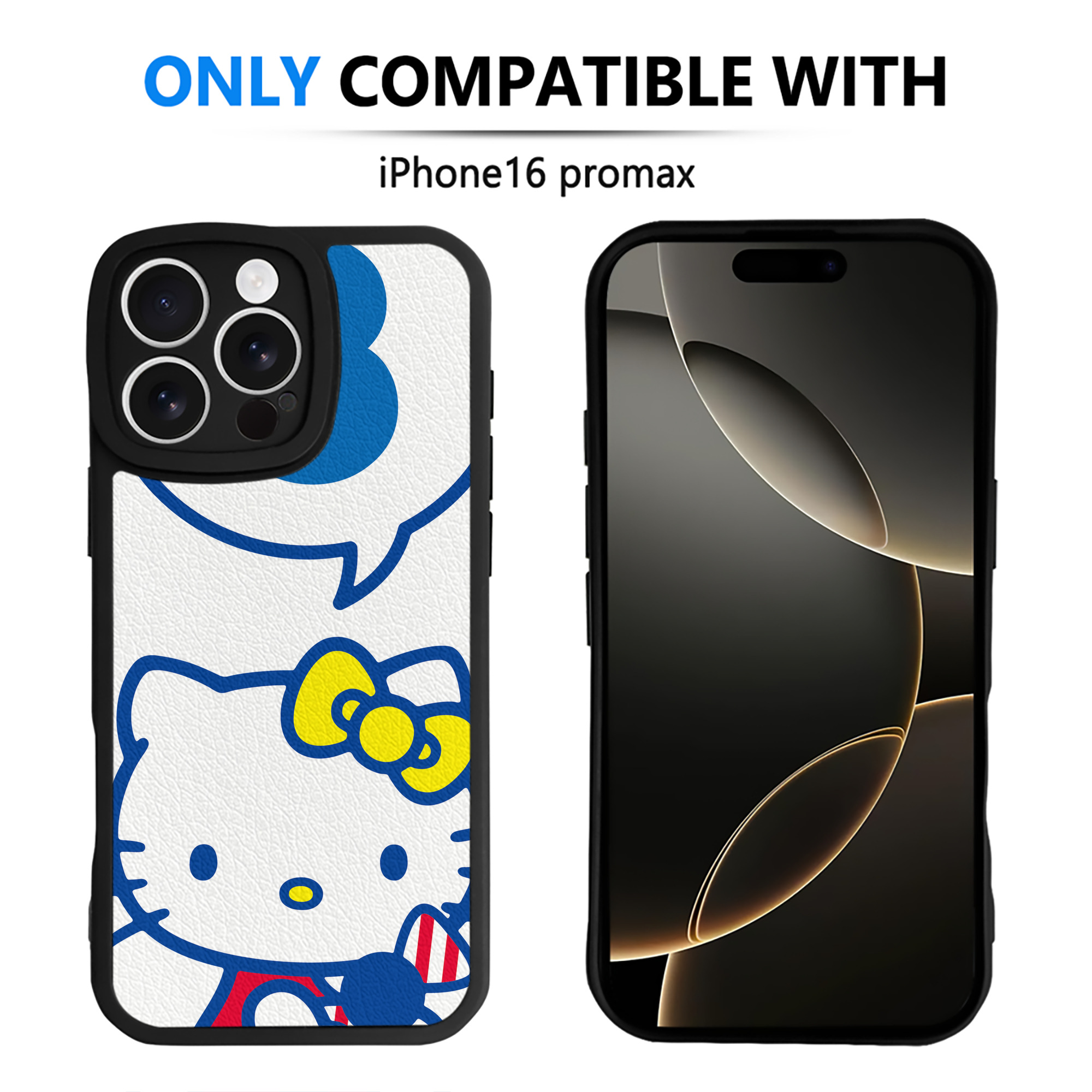 （画像用） Hello Kitty ハローキティ 【iPhone 16シリーズ対応】シリコンスマホケース（レザー調） 材質：シリコン